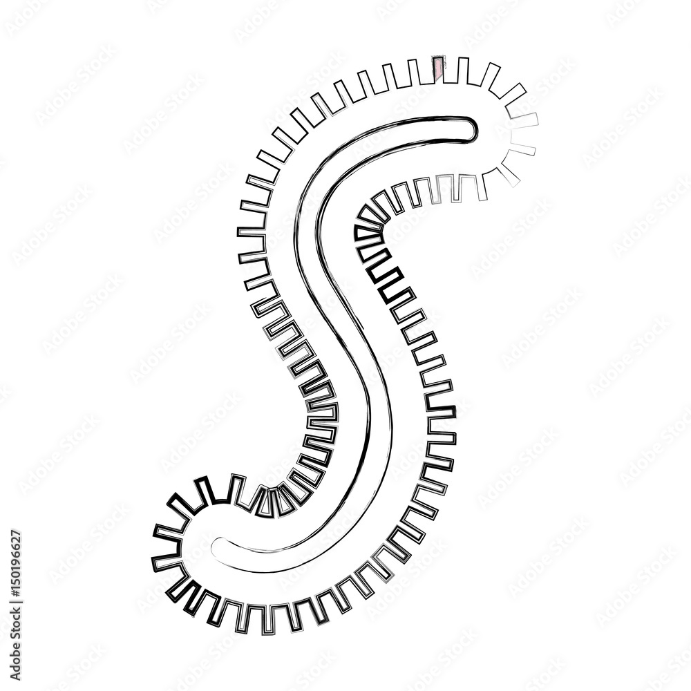 Naklejka premium Bacterial cell structure icon vector illustration design