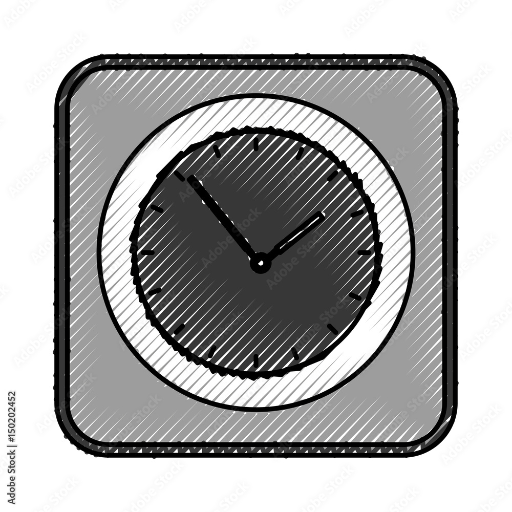 time clock application icon vector illustration design Stock