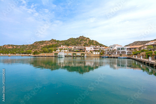 Beautiful Sardinian port Poltu Quatu and mountains. Poltu Quatu, Sardinia, Italy © johnkruger1