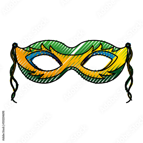 carnival mask isolated icon vector illustration design