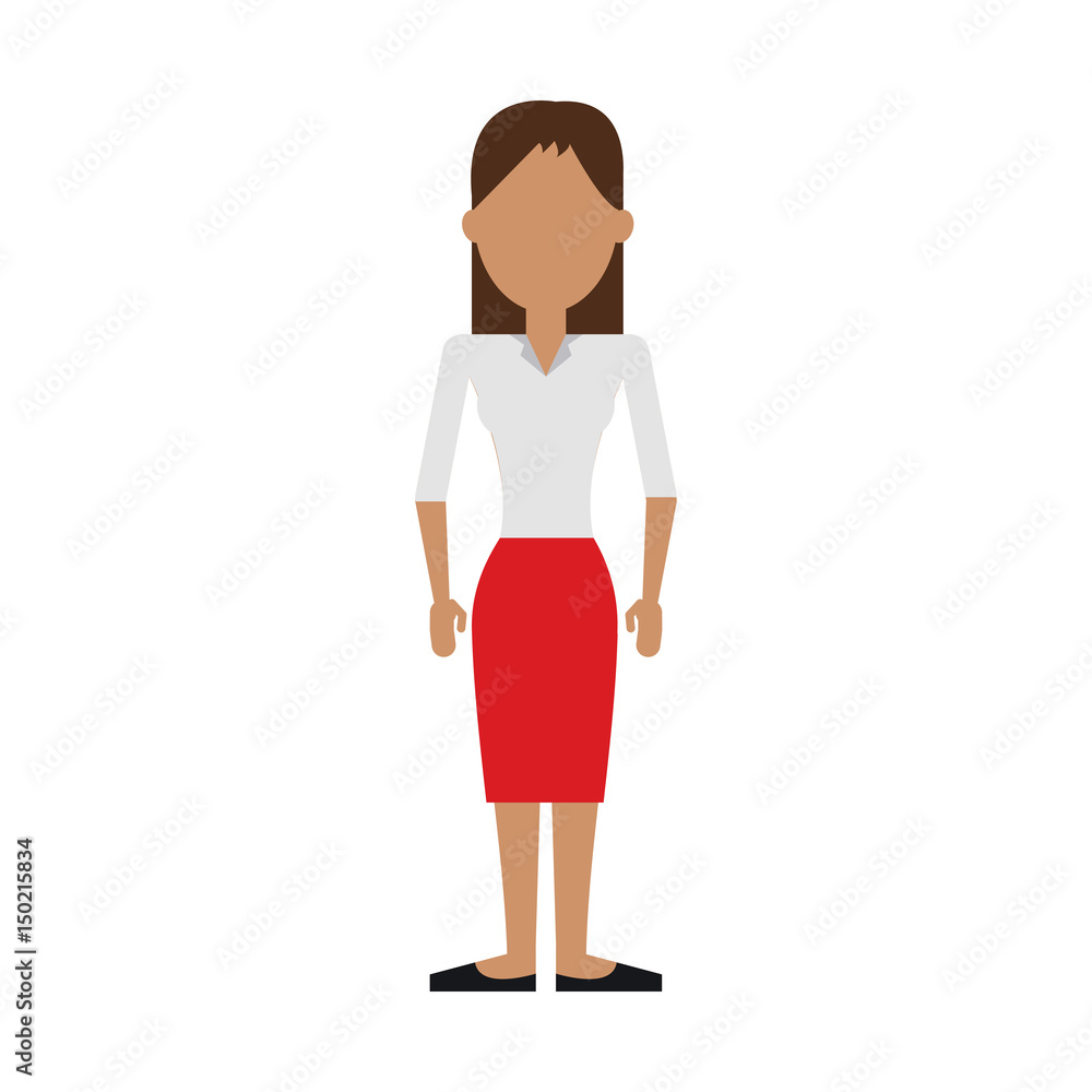 faceless woman with shirt and pencil skirt icon image vector illustration design faceless woman with shirt and pencil skirt icon image vector illustration design