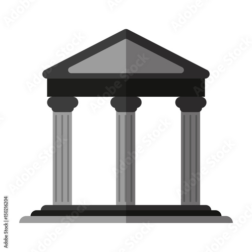 ancient greek building icon image vector illustration design 