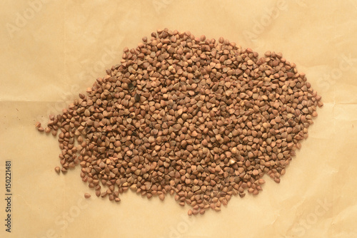 heap of dry buckwheat groats