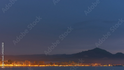 Coastline of a Sant Joan at sunrise. Costa Blanca, Spain