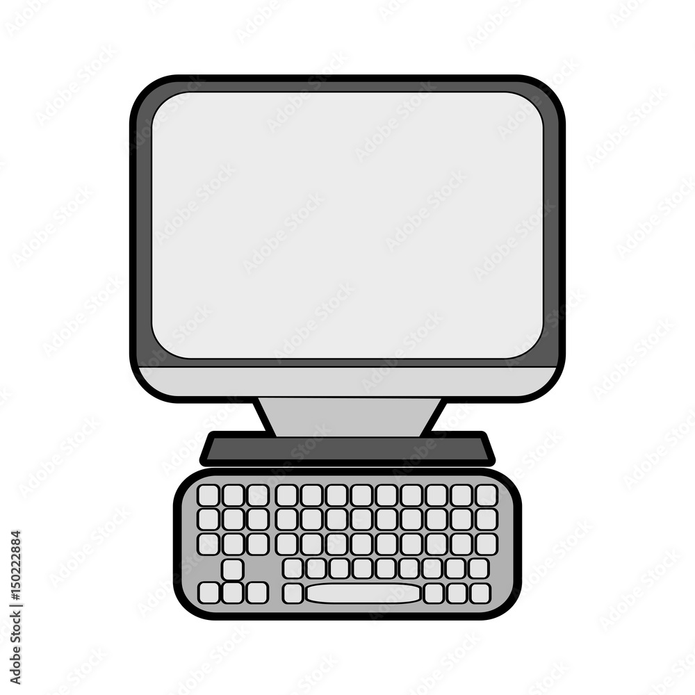 desk computer and keyboard icon image vector illustration design desk computer and keyboard icon image vector illustration design