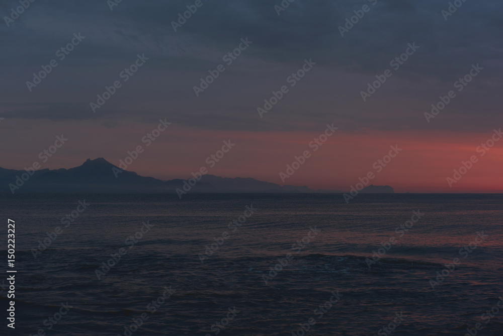 Mediterranean Sea at sunrise. Costa Blanca. Spain