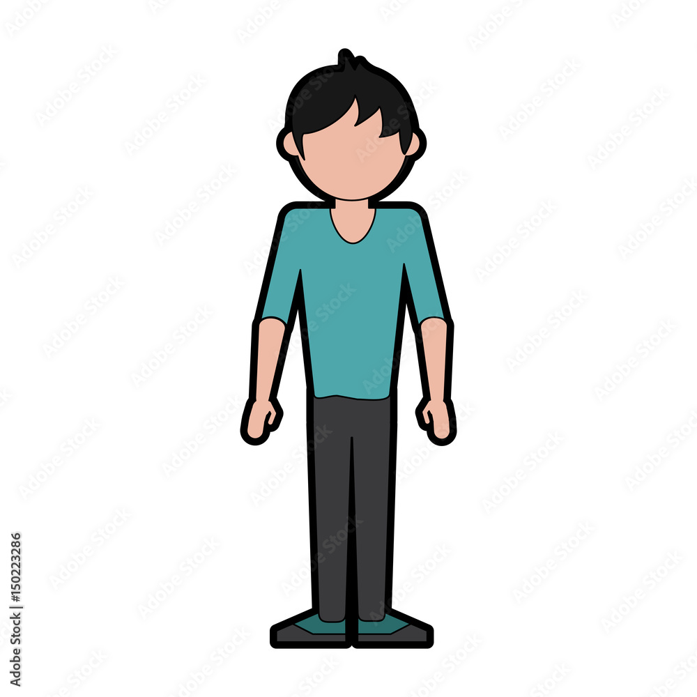 faceless man wearing t shirt icon image vector illustration design faceless man wearing t shirt icon image vector illustration design