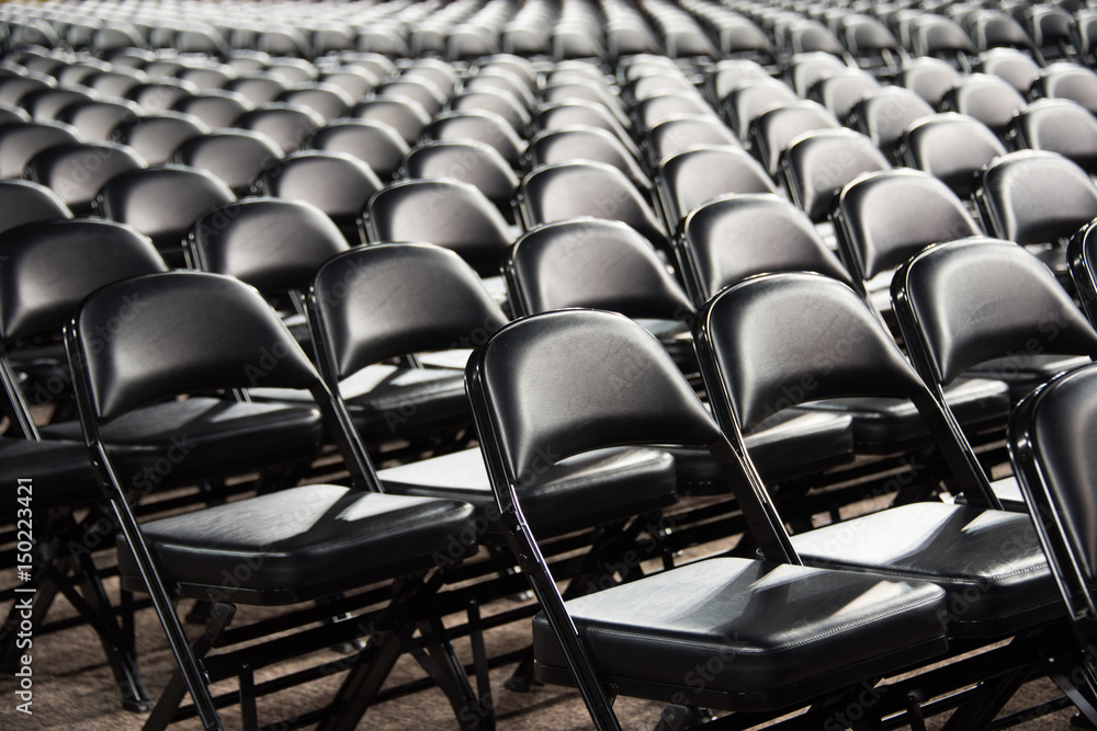Fototapeta premium Sea of empty chairs