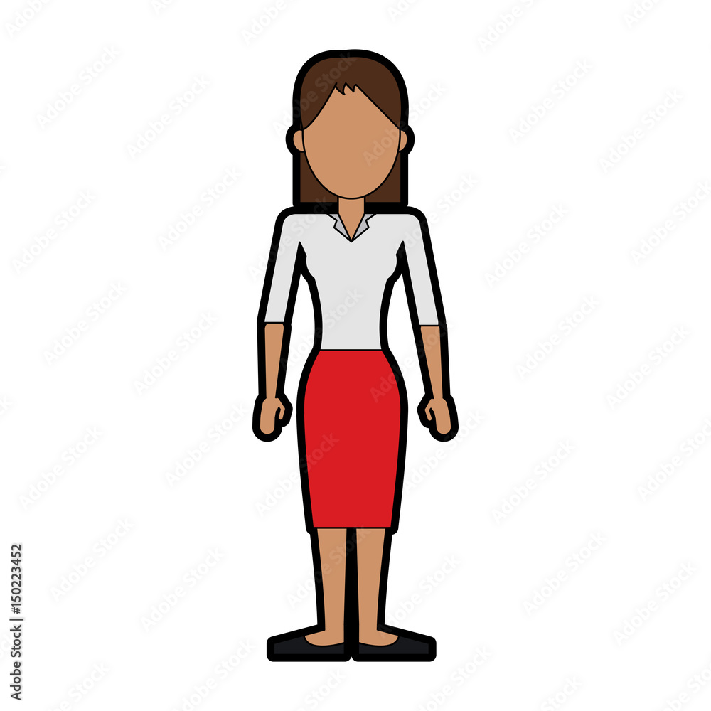 faceless woman with shirt and pencil skirt icon image vector illustration design faceless woman with shirt and pencil skirt icon image vector illustration design
