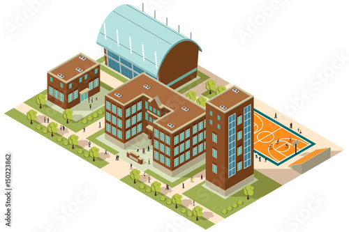 Isometric College Campus