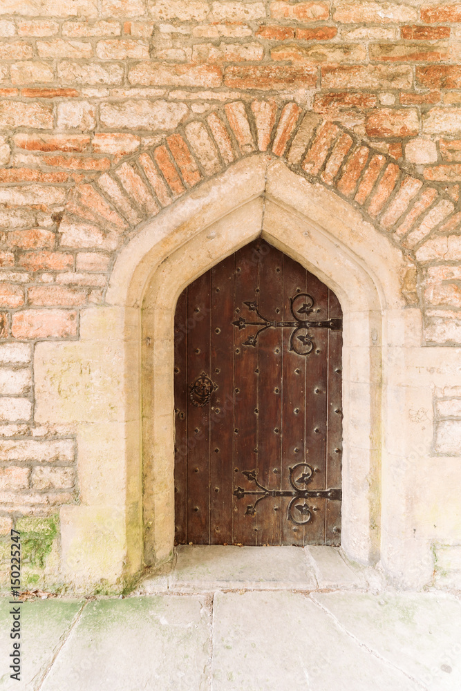 Fototapeta premium Small wooden door - very old