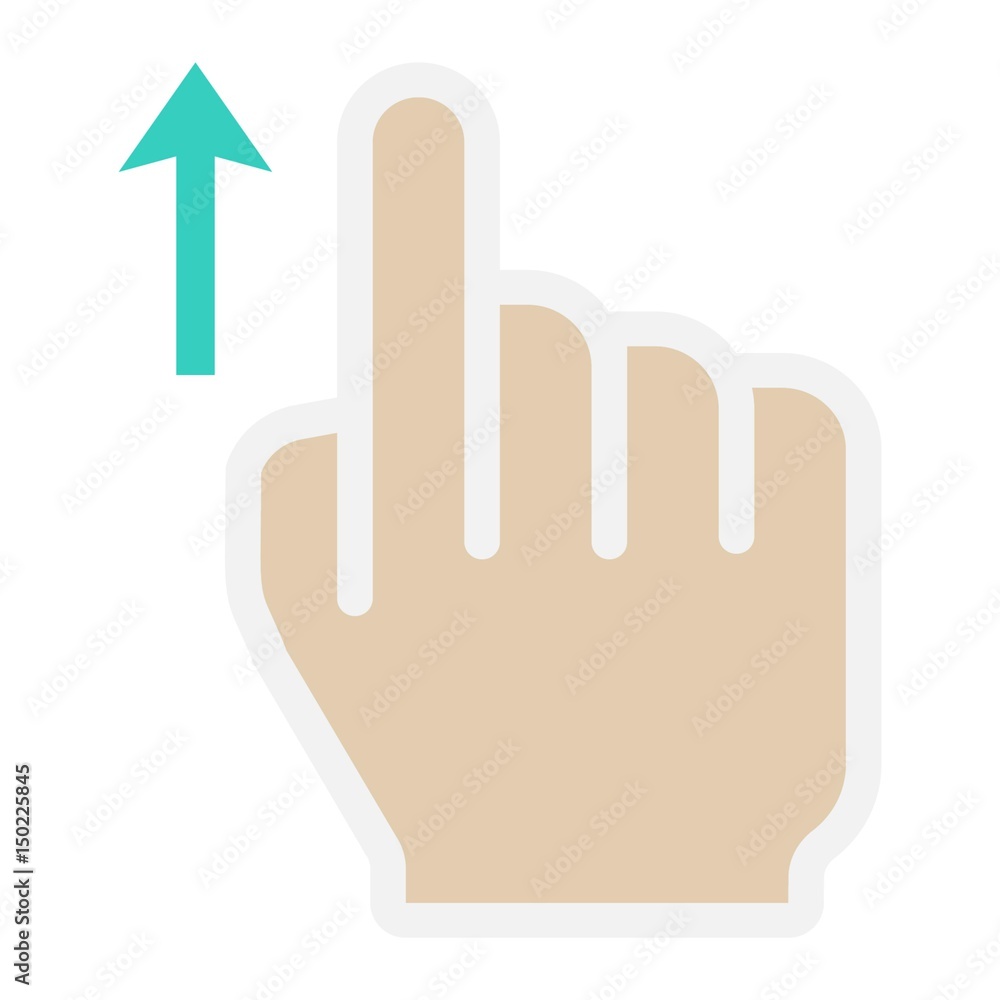 Swipe up flat icon, touch and hand gestures Swipe up flat icon, touch and hand gestures