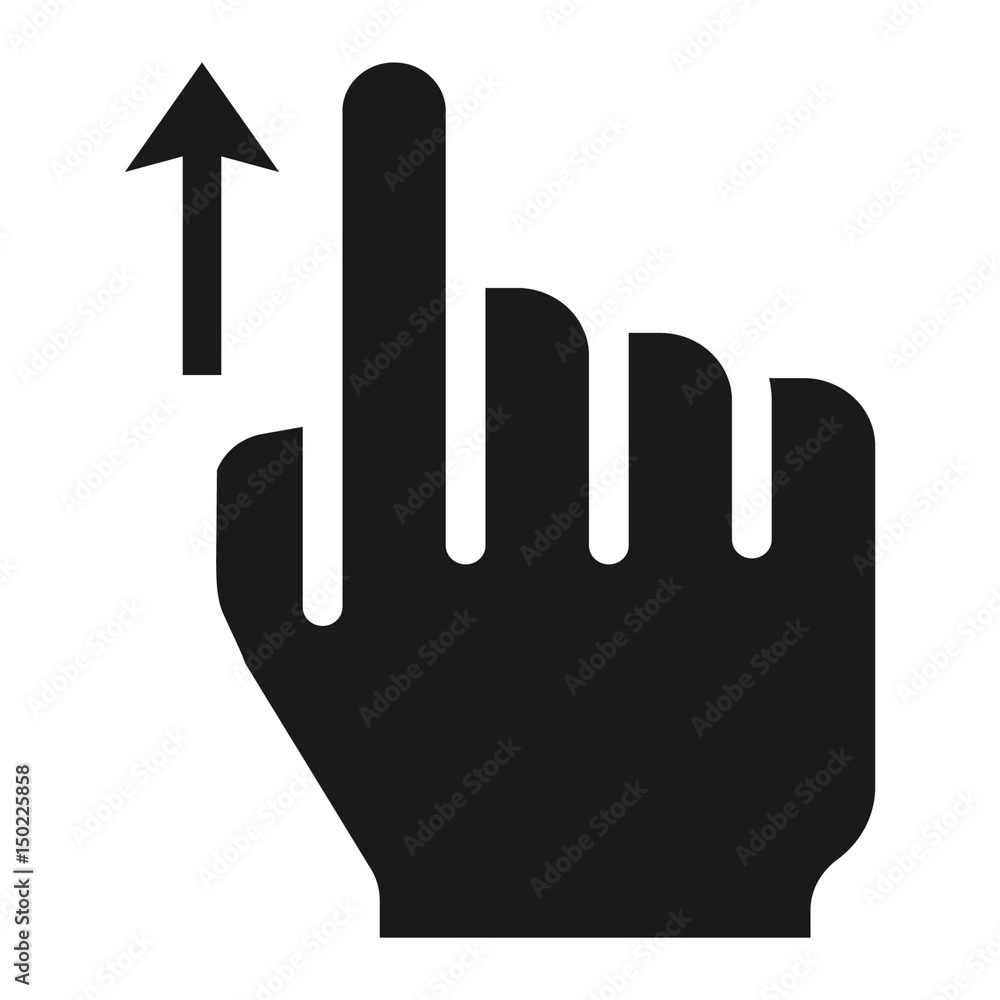 Swipe up solid icon, touch and hand gestures Swipe up solid icon, touch and hand gestures