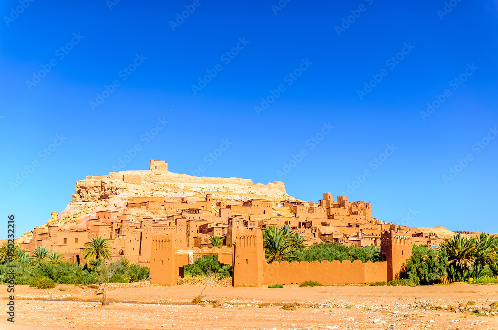 Obraz premium View on Oasis Aid Ben Haddou in Morocco