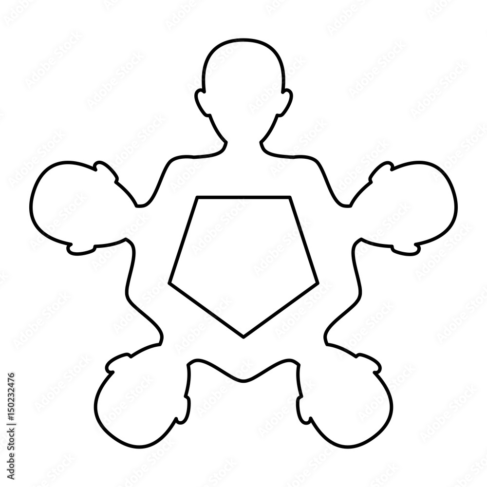 Teamwork abstract symbol icon vector illustration graphic design Teamwork abstract symbol icon vector illustration graphic design