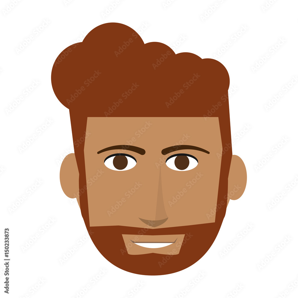 dark skin bearded handsome man icon image vector illustration design dark skin bearded handsome man icon image vector illustration design