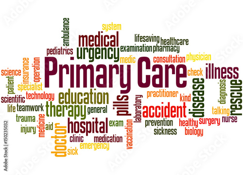 Primary care, word cloud concept 3 photo