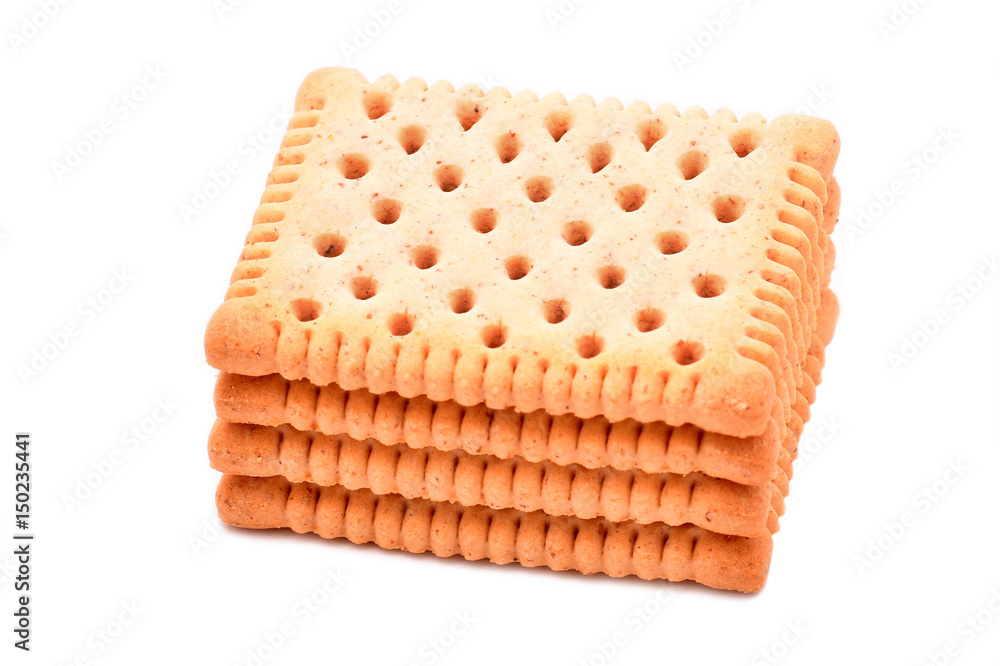 Simple biscuits isolated on white Simple biscuits isolated on white