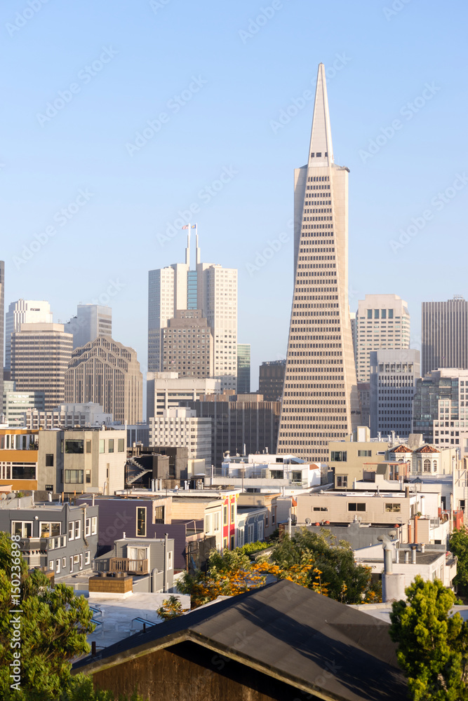 Over Neighborhood Homes Buildings San Francisco California