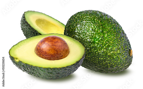 Fotomurale avocado isolated on white