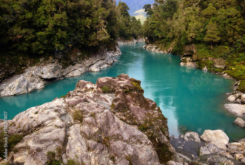 The Blue Pools Near Haast Pass. ..Aspiring National Park, Southern Alps, New Zealand