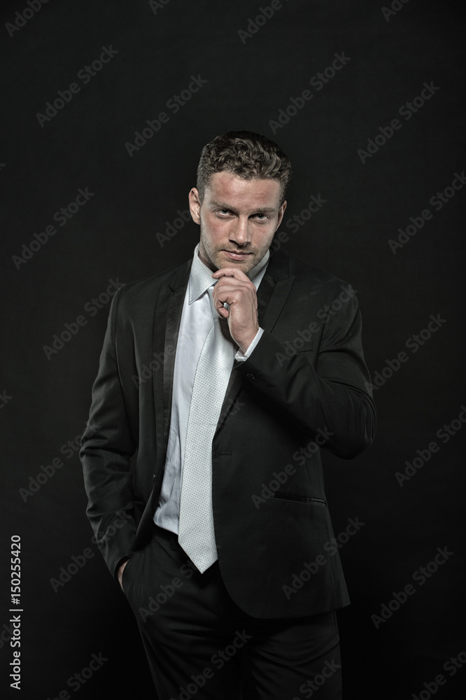 Confident boss in classy suit with tie Confident boss in classy suit with tie