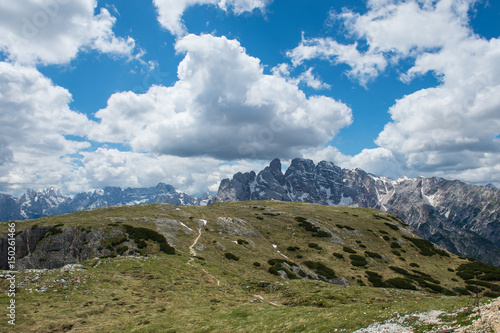 cadin mountain range-dolomites italy photo