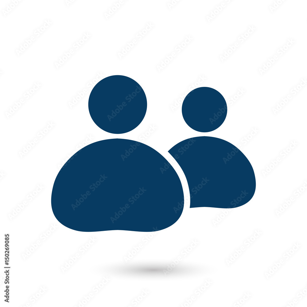 People or social sign icon. The leader and his follower. People or social sign icon. The leader and his follower.