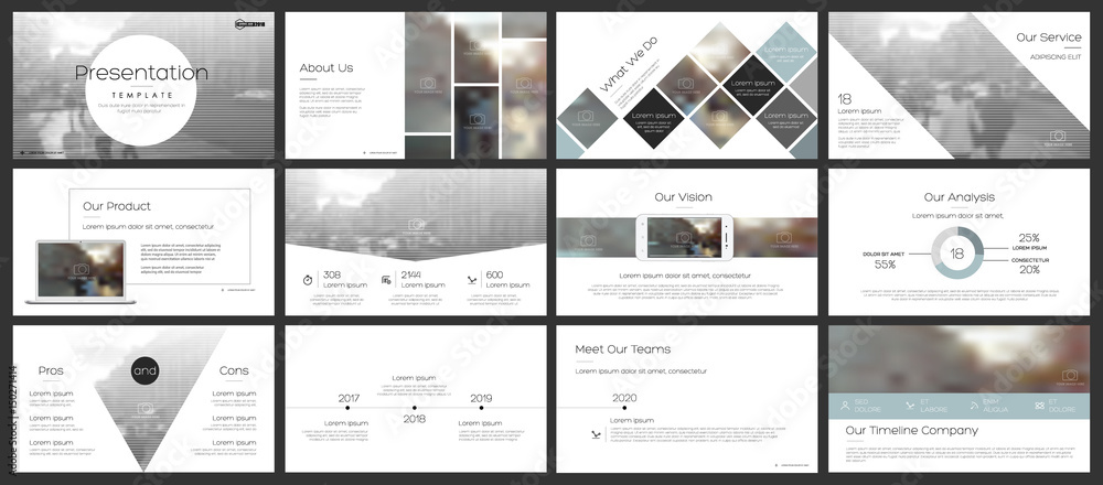 Elements for infographics on a white background. Presentation templates. Use in presentation, flyer and leaflet, corporate report, marketing, advertising, annual report, banner. - obrazy, fototapety, plakaty 