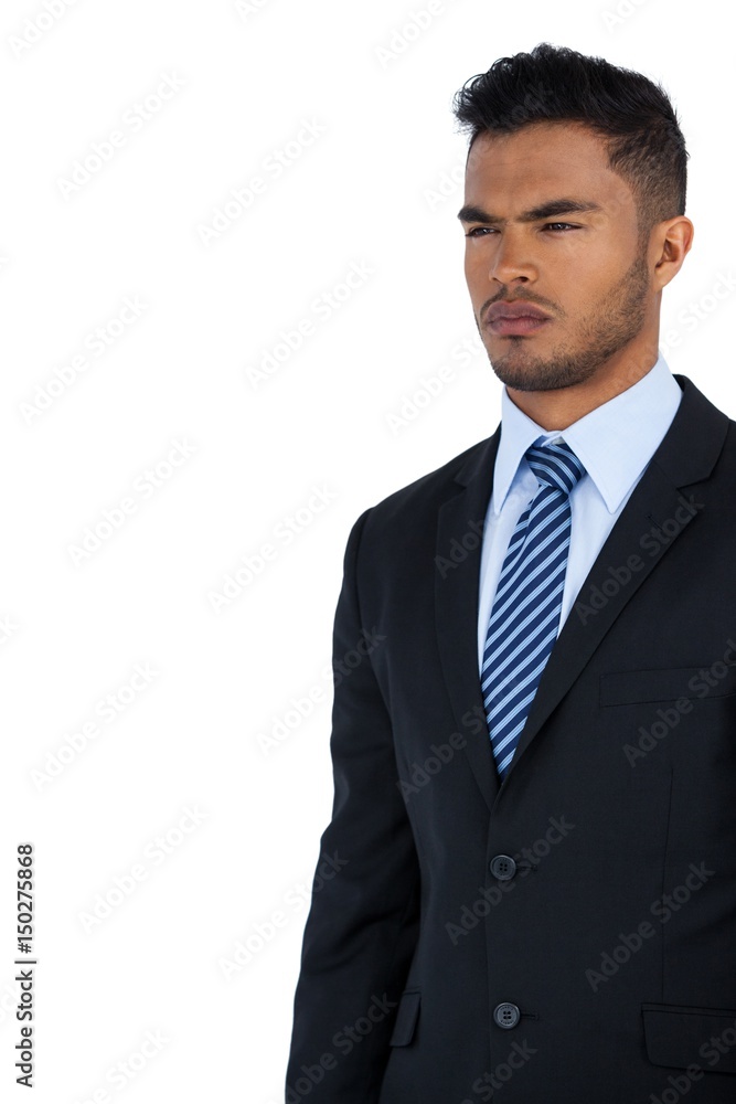 Businessman standing against white background Businessman standing against white background