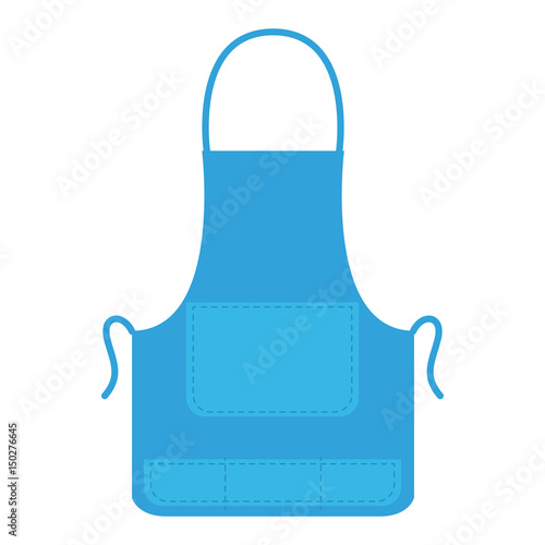 Isolated apron silhouette