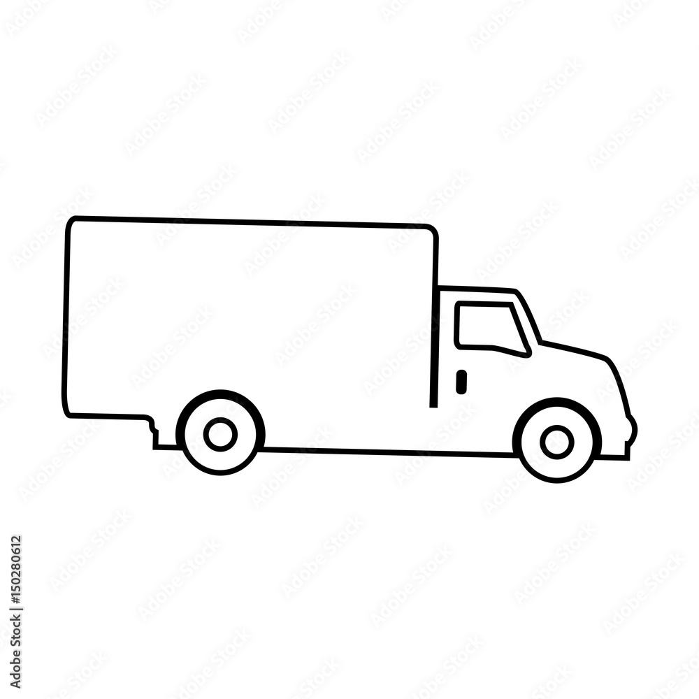 Outline of a cargo truck