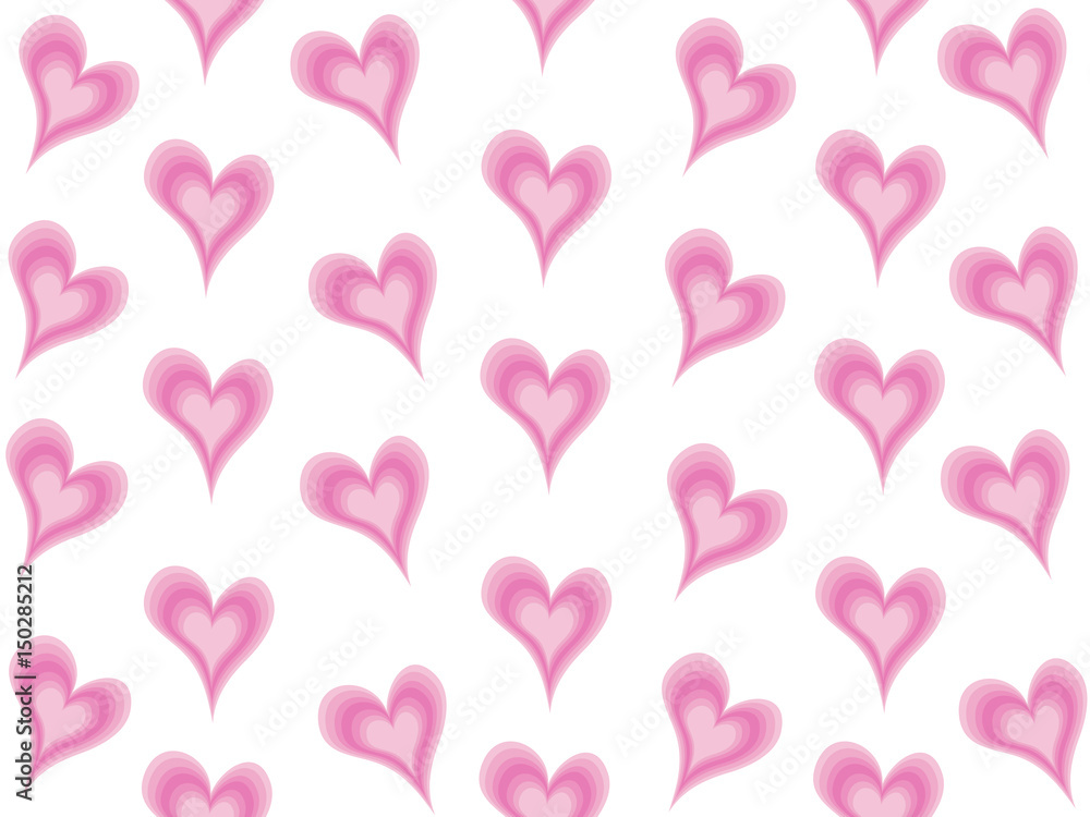 Fondo blanc de corazones rosados Fondo blanc de corazones rosados