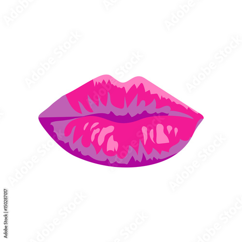 Pink open lips 