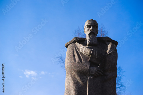 Photography The monuments Nicholas Roerich in Saint Petersburg on sky background