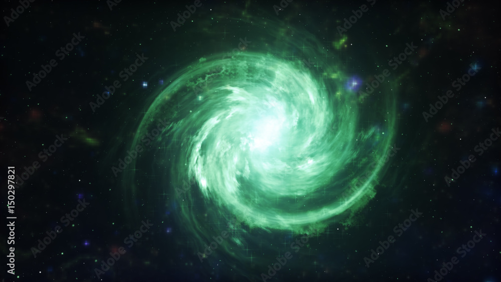 Galaxy in space, beauty of universe, cloud of star, blur background, 3d illustration