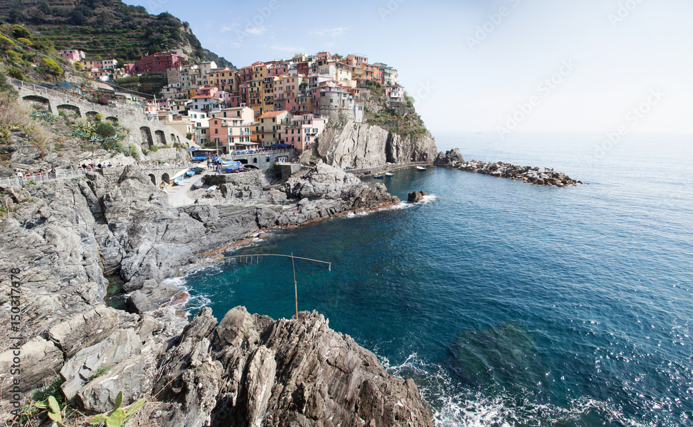 picturesque village of Manarola, on the Cinque Terre coast of Italy