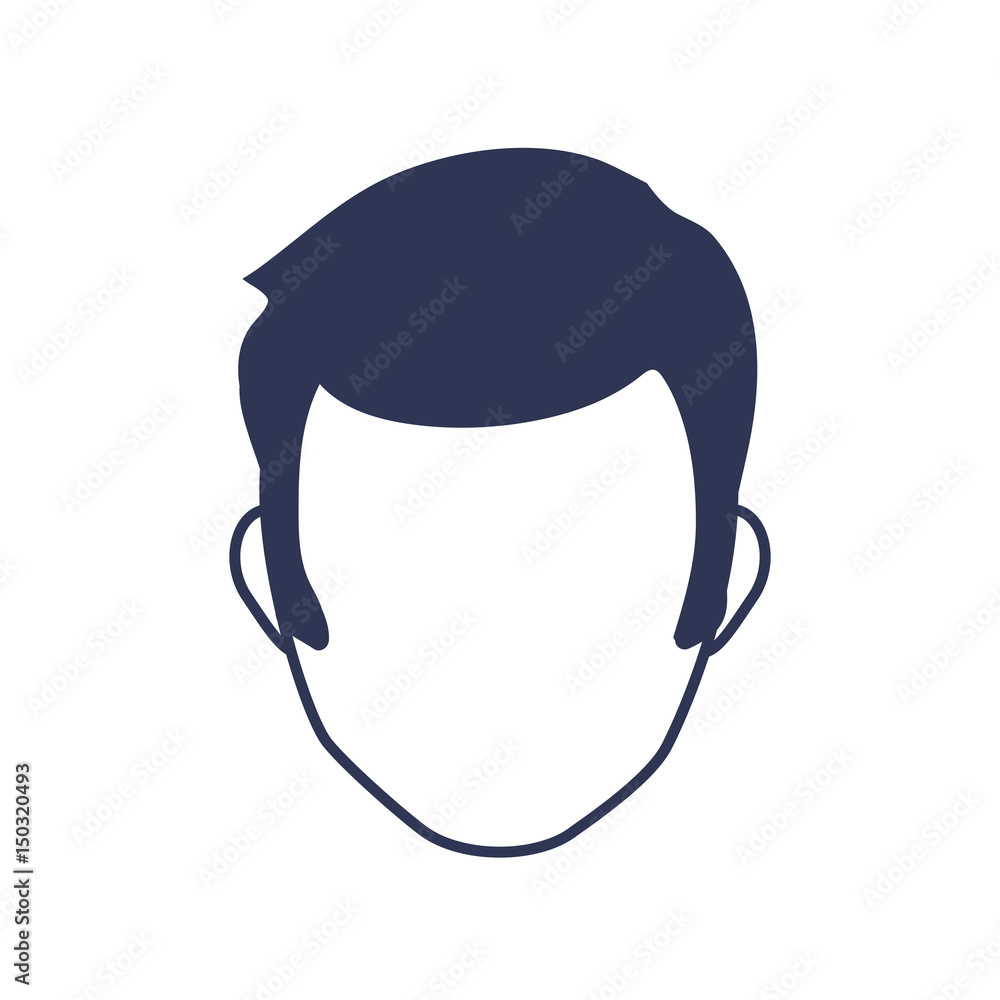 Male faceless head icon vector illustration graphic design Male faceless head icon vector illustration graphic design