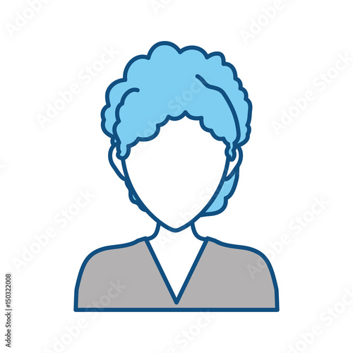 Fototapeta Naklejka Na Ścianę i Meble -  Woman faceless head icon vector illustration graphic design