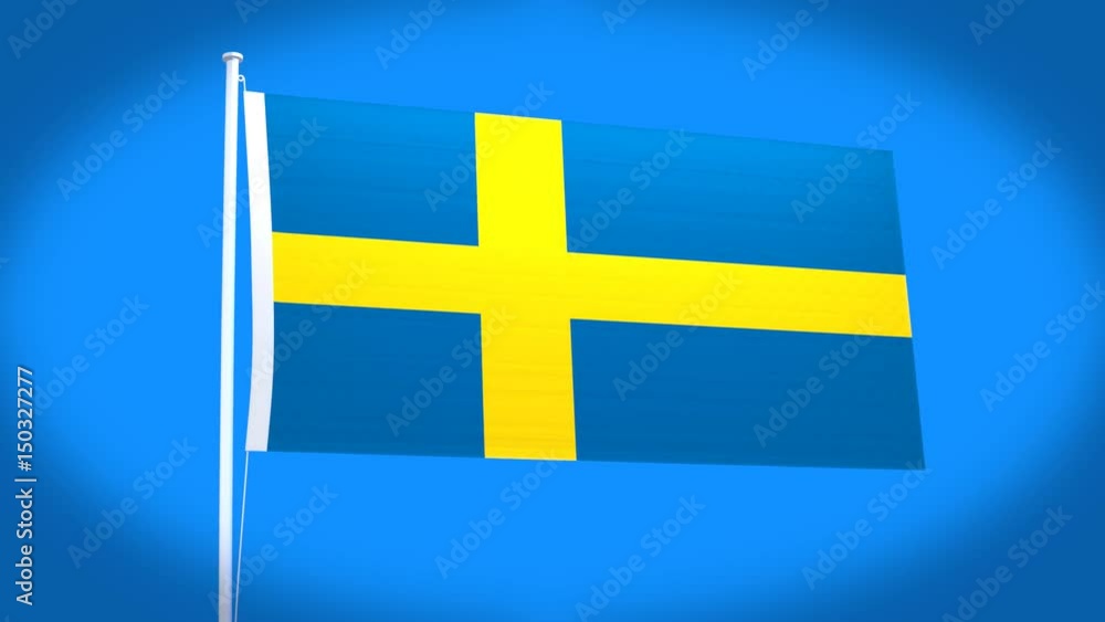 the national flag of Sweden the national flag of Sweden