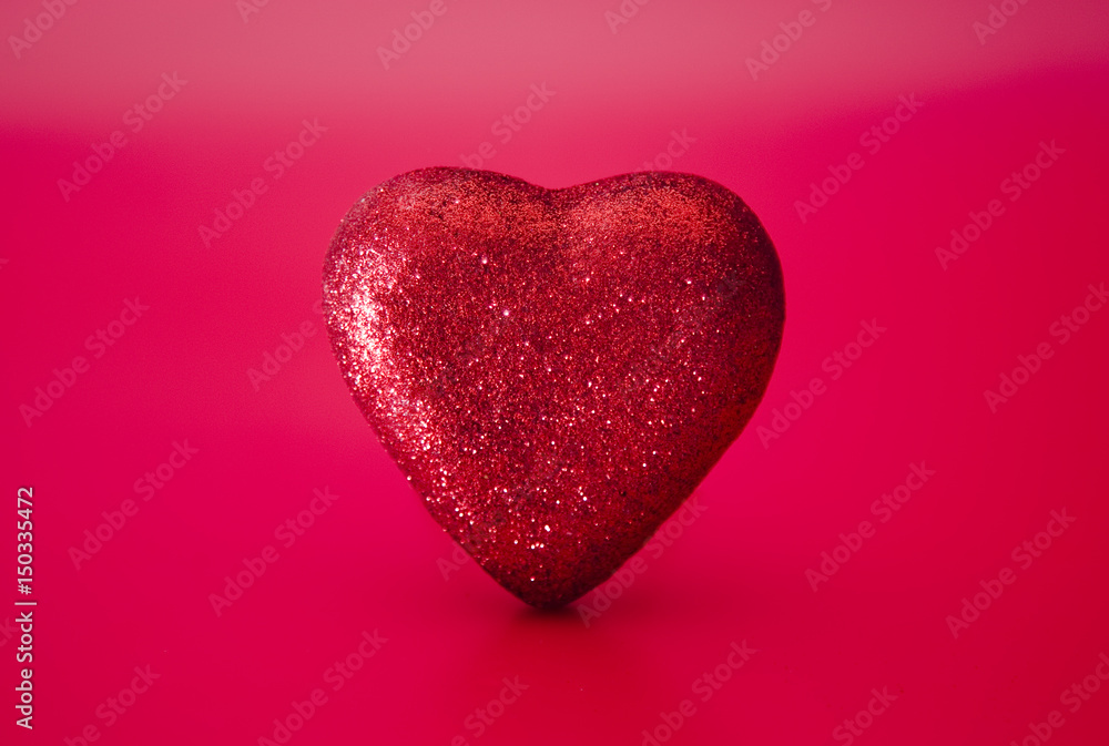 Isolated Glittery Love Heart Isolated Glittery Love Heart