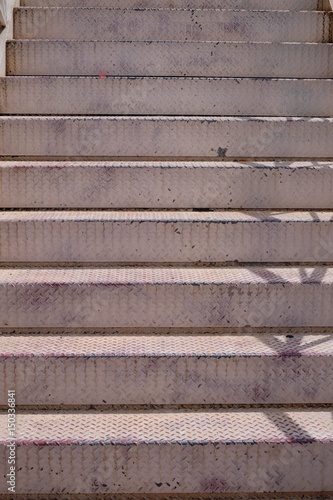 background of metal steps with textured patterns