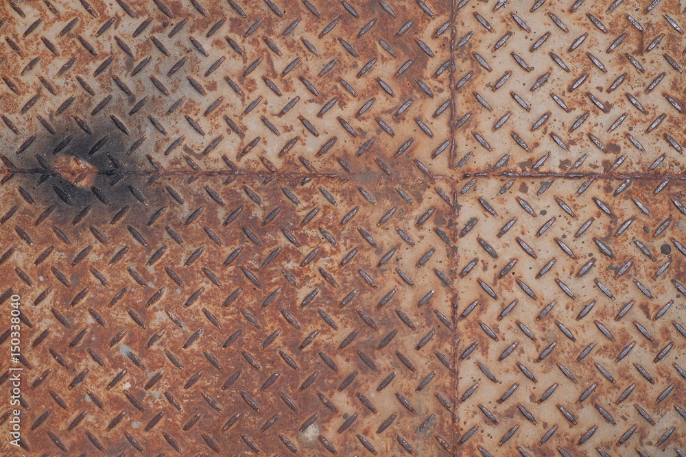 Rusty dirty diamond metal plate texture background Rusty dirty diamond metal plate texture background