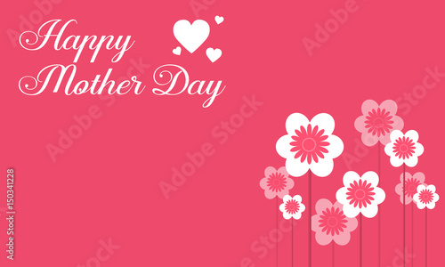 Happy mother day with flower collection