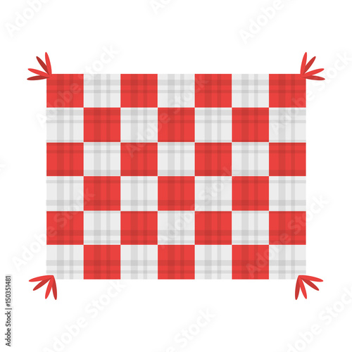 Picnic blanket isolated icon vector illustration graphic design