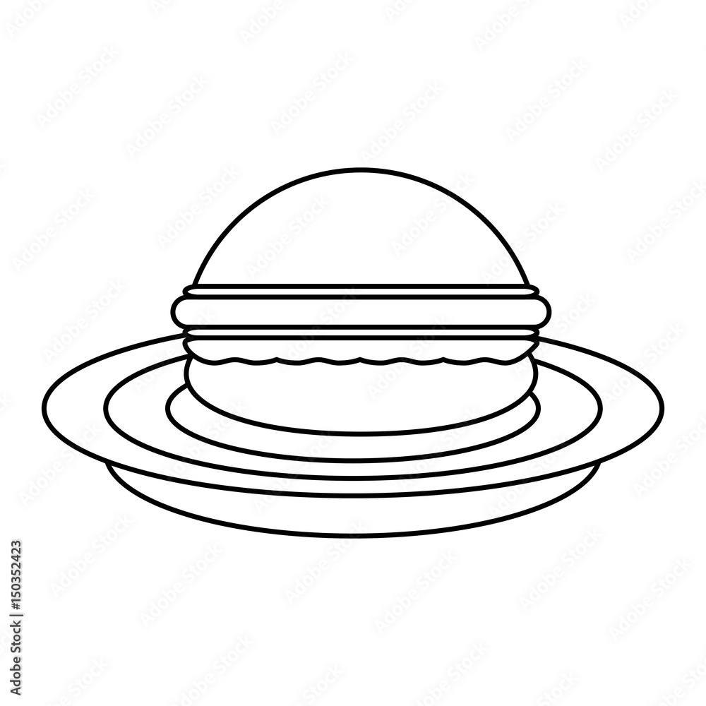 Fototapeta premium Hamburger Fast food icon vector illustration graphic design