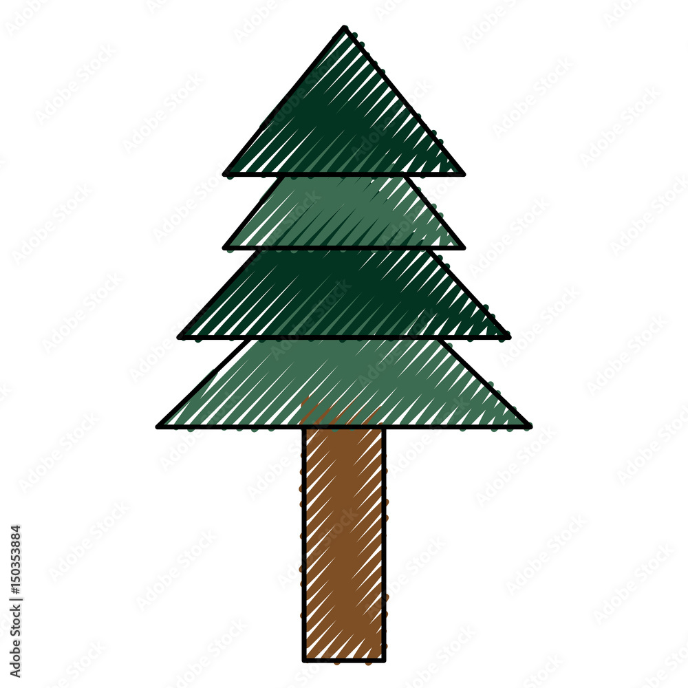 Fototapeta premium Tree natural ecology icon vector illustration graphic design