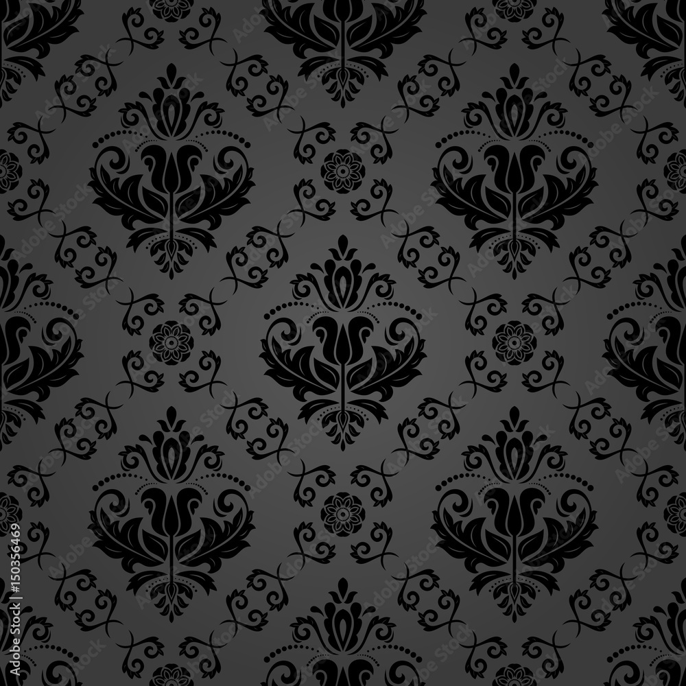 Orient vector classic dark pattern. Seamless abstract background with repeating elements. Orient background Orient vector classic dark pattern. Seamless abstract background with repeating elements. Orient background