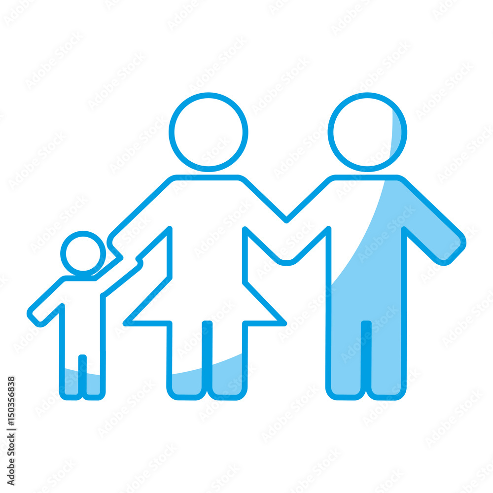 family figure icon over white background. vector illustration family figure icon over white background. vector illustration