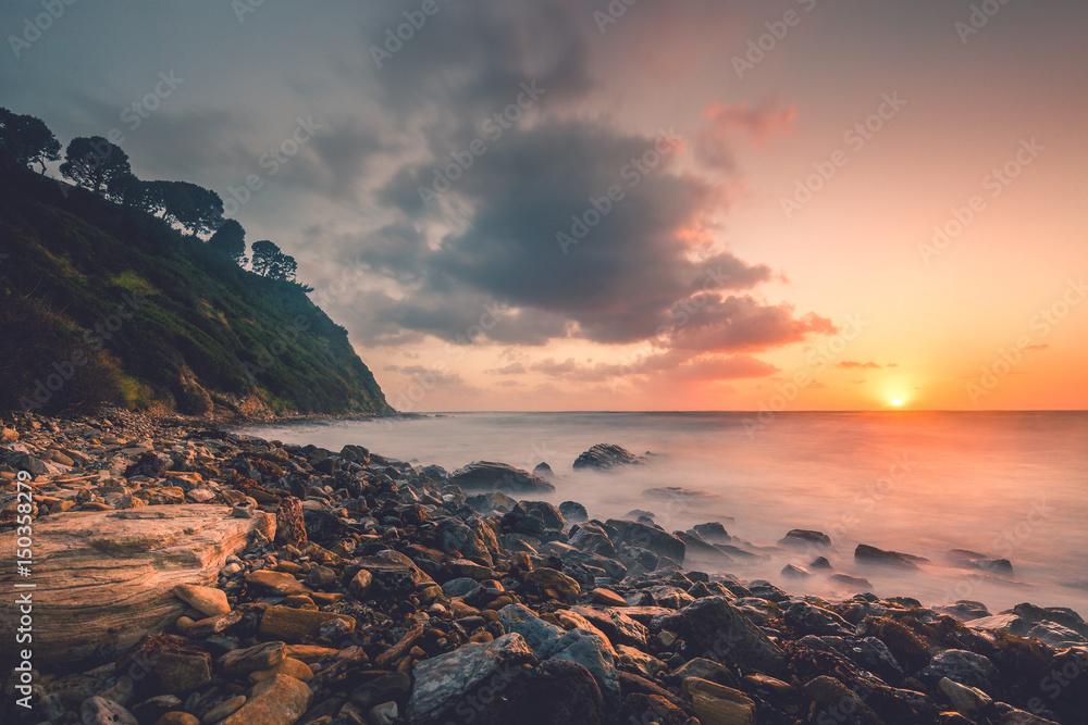 Obraz premium Sun was dropping fast
